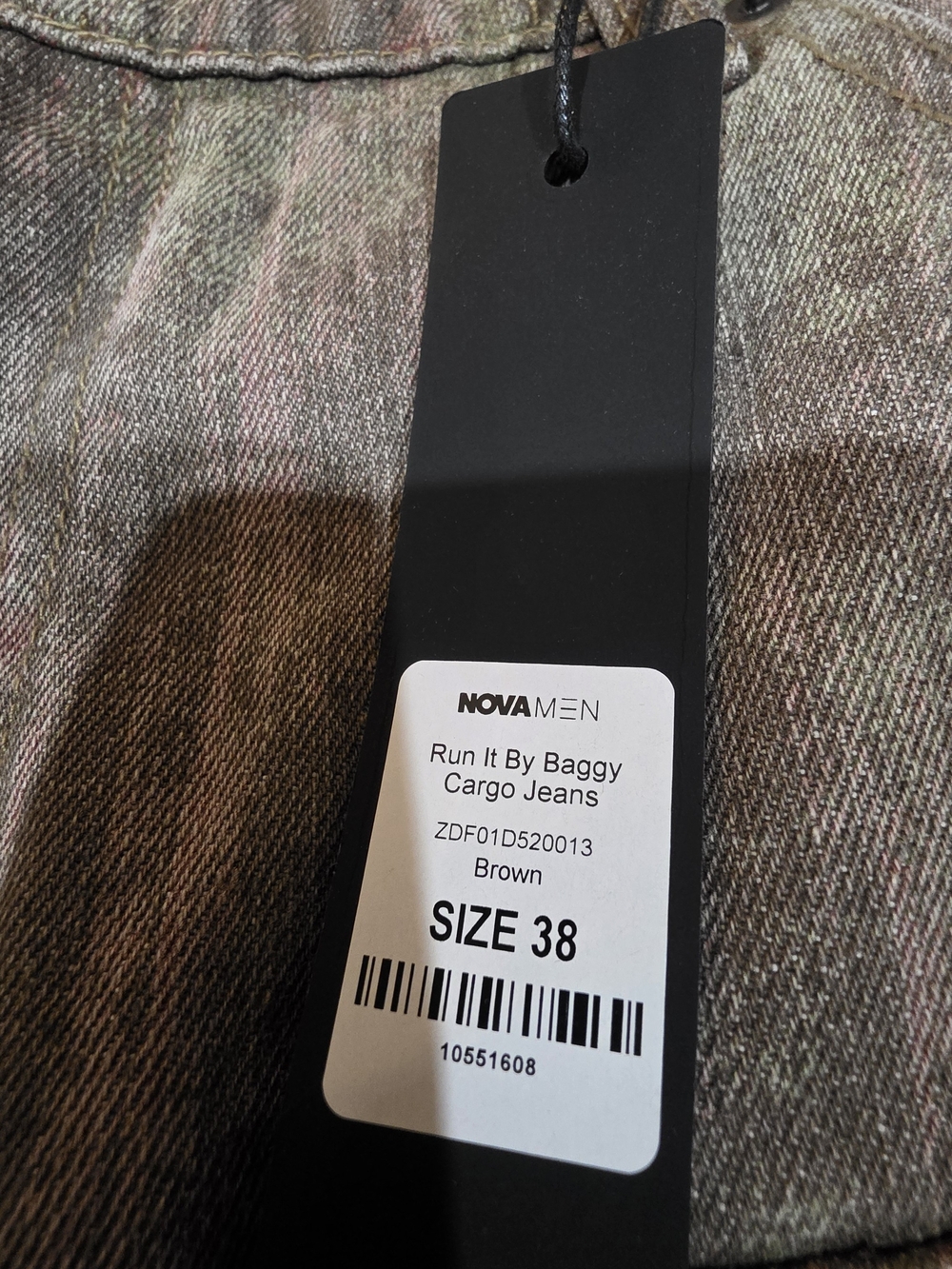 Fashion Nova Men Run It By Baggy Cargo Jeans - Brown